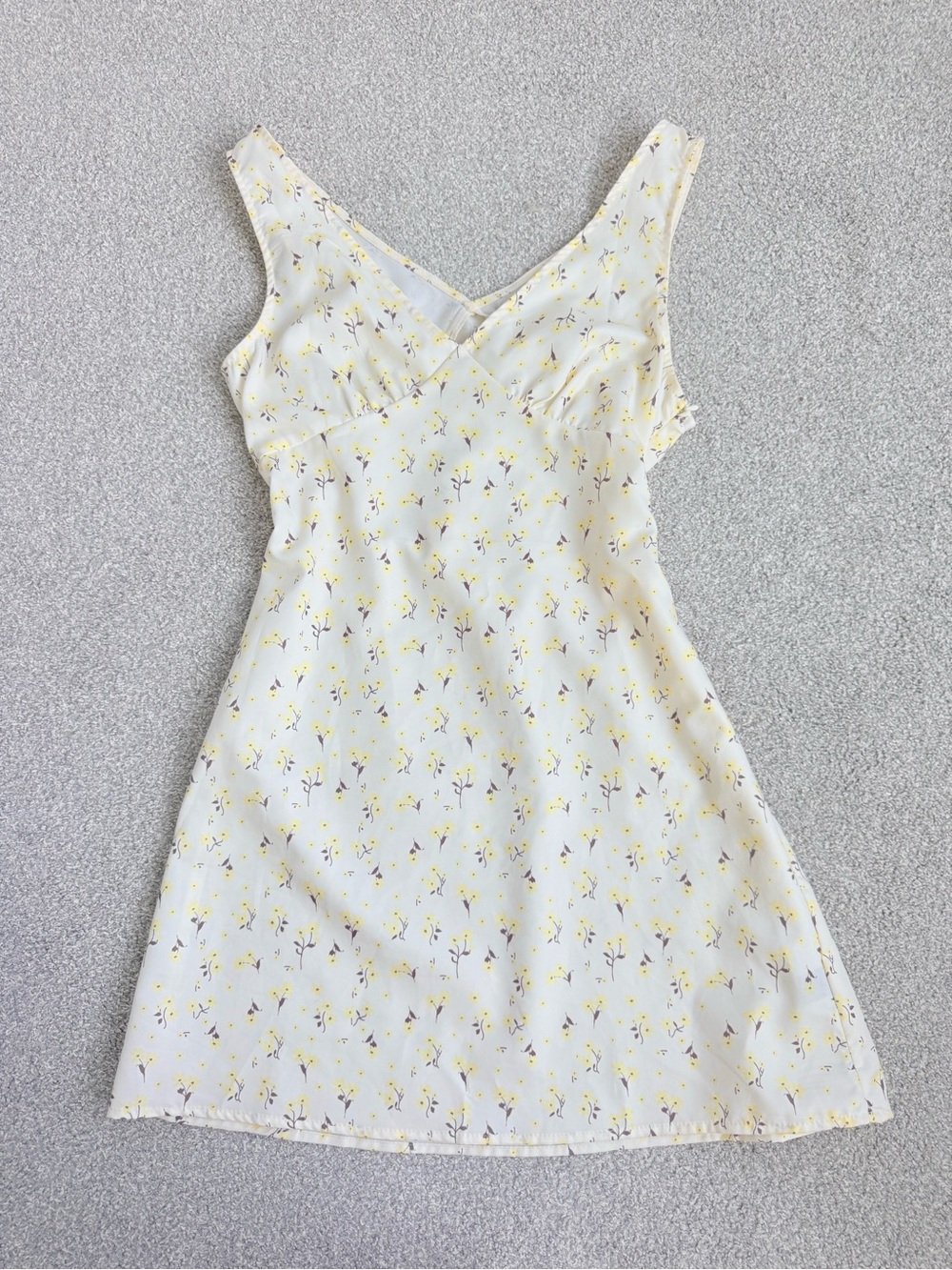 Sunny Meadow Yellow Floral Mini Dress